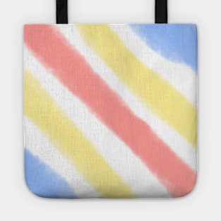 Colorful watercolor stripes art Tote