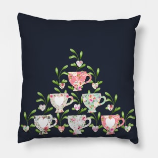 Chintzy Teacup Pyramid Pillow