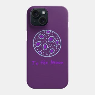 To the Moon, Funny colored planet, Versecism Art Phone Case