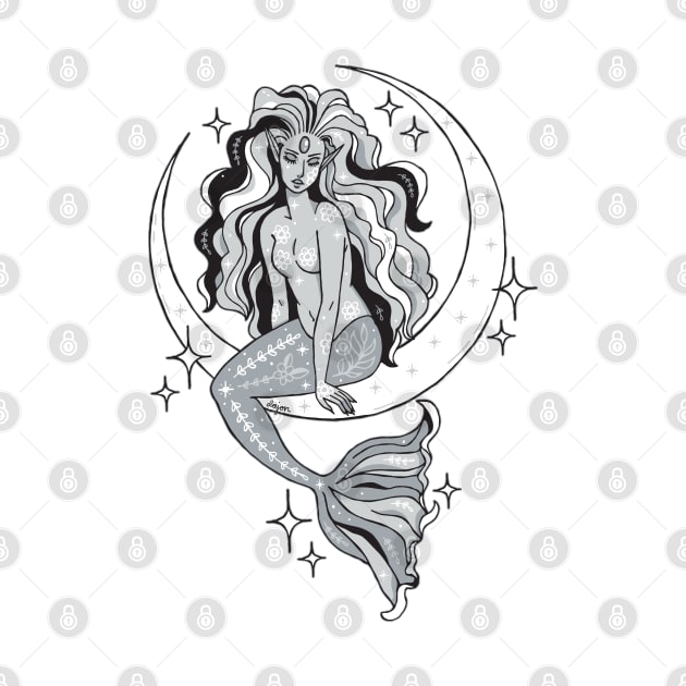 Mermaid Moon Goddess by DajonAcevedo