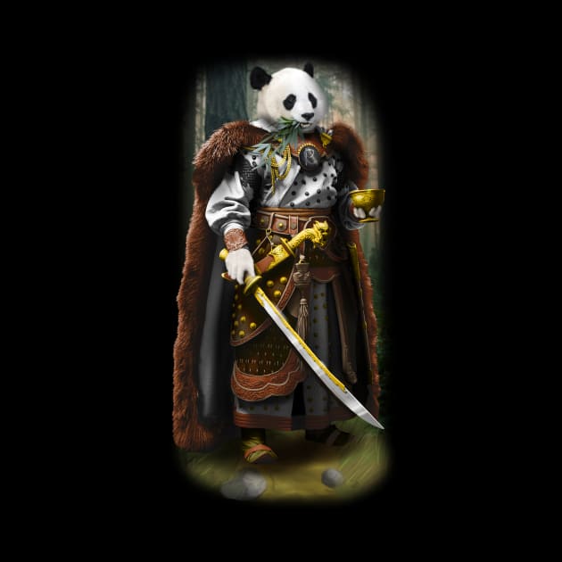 Exclusive Hand Drawn Samurai Panda | Samurai Collection Item-22 (Panda) | by Rendigart Studio by Rendigart