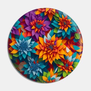 Vivid seamless flowers pattern v2 Pin