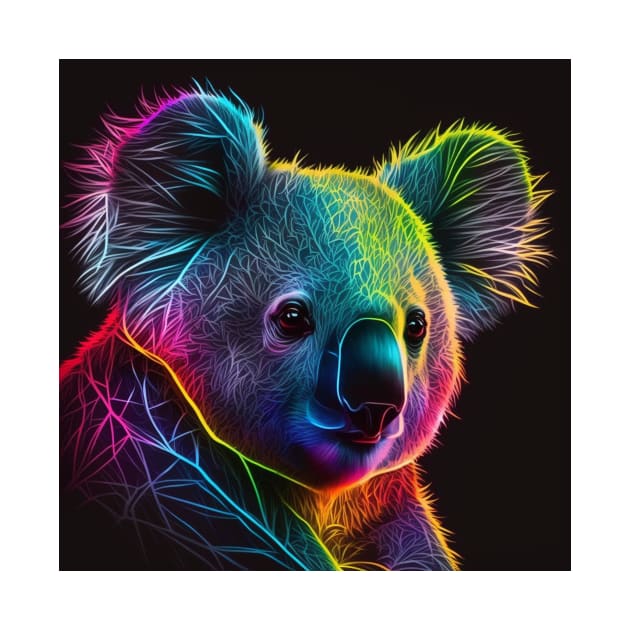 Koala Neon Art 1 by AstroRisq