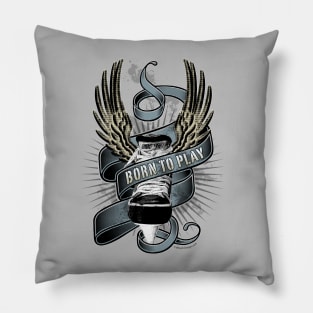 Born To Play Hockey - funny hockey lover Pillow