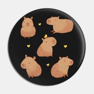 capybaras drawing Pin