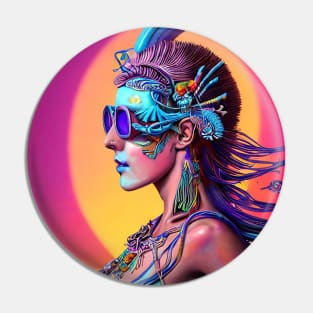 SURREAL RAVE GIRL Pin