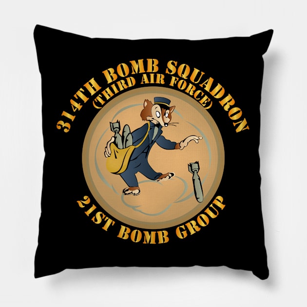 314th Bomb Squadron- 21st BG - WWII Pillow by twix123844