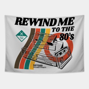 Rewind Me to the 80s // Funny Vintage VCR 80s Nostalgia Tapestry