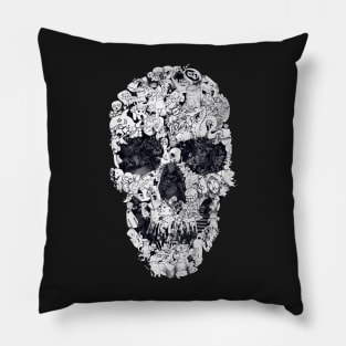 Doodle Skull Pillow