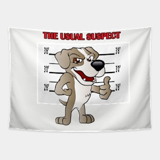 The Usual Suspect Dog Tapestry