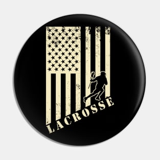 Lacrosse Usa American Flag Pin