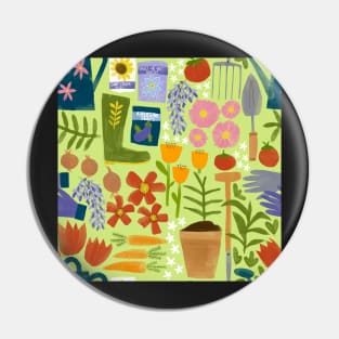 Gardening repeat pattern Pin