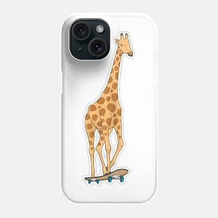 Giraffe Skater Skateboard Phone Case