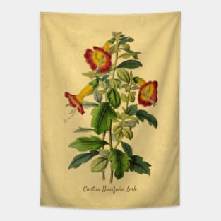 Colorful Cantua Buxifolia Flowers Illustration Tapestry