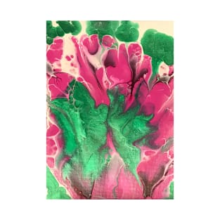 Emerald and Magenta Floral Dip T-Shirt