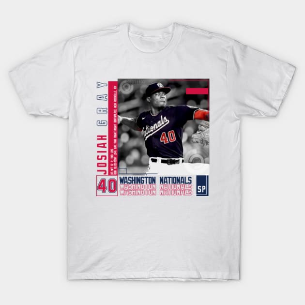 Josiah Gray Baseball Edit Tapestries Nationals - Josiah Gray - T-Shirt