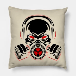 toxic skull Pillow