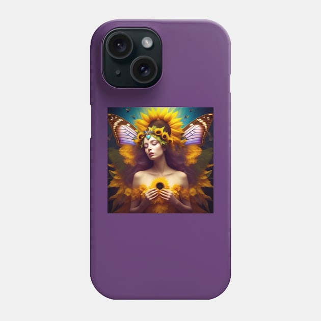 Sunflower Goddess Manifest Phone Case by karissabest