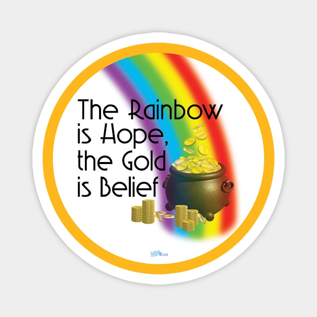 Rainbow & Pot of Gold Magnet by NN Tease