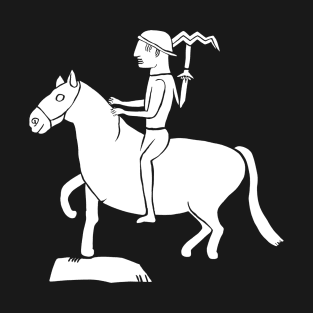 Middle Age Drawing Of A Horseman With A Hammer T-Shirt