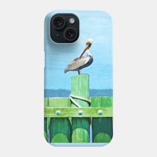 Brown Pelican Perched at St. Simons Island Phone Case