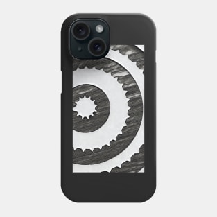 Wooden Black Cogs Phone Case