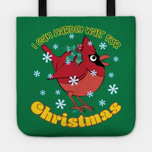 Red Bird Christmas Tote