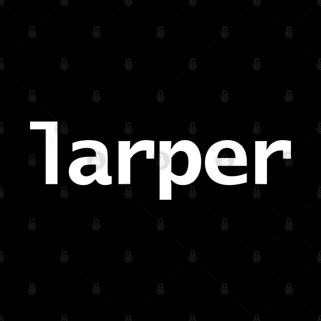 Larper Minimal White Text Typography by ellenhenryart