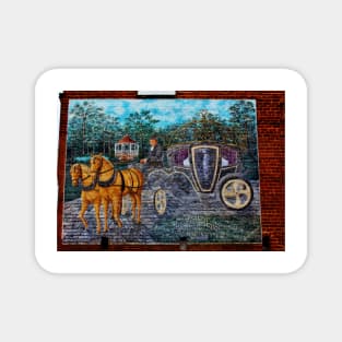 Horse And Carriage Mural Magnet