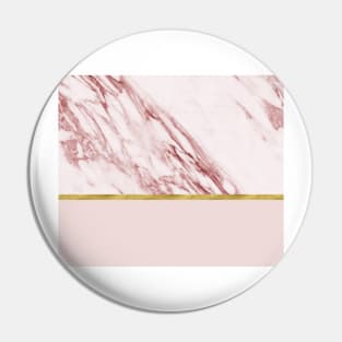 Alabaster rosa & gold on blush Pin