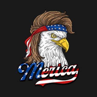 Merica - Patriotic Usa Eagle Of Freedom - 4Th Of July T-Shirt