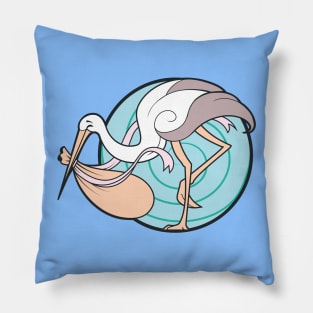 Baby carrying stork Pillow