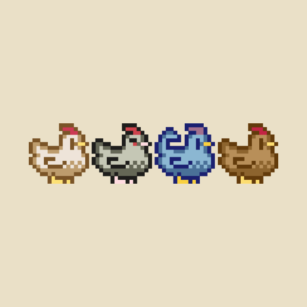 Pixel Chickens by TASCHE