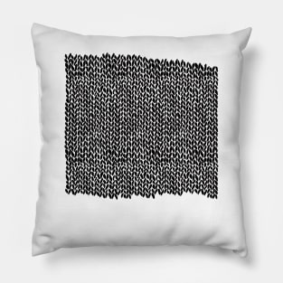 Hand Knit Black Pillow