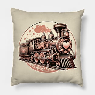 Train Valentine Pillow