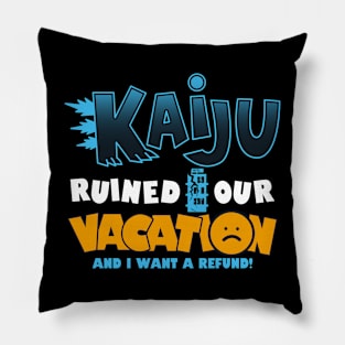 Funny Summer Vacation Kaiju Giant Monster Rant Gift For Kaiju Fans Pillow