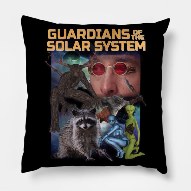 GUARDIAN OF THE SOLAR SYSTEM Funny MCU Super Hero Knock Off Boot Worst Parody But A Good Gift Idea Pillow by blueversion