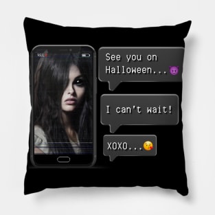 See you Halloween letter message Samara girl Pillow