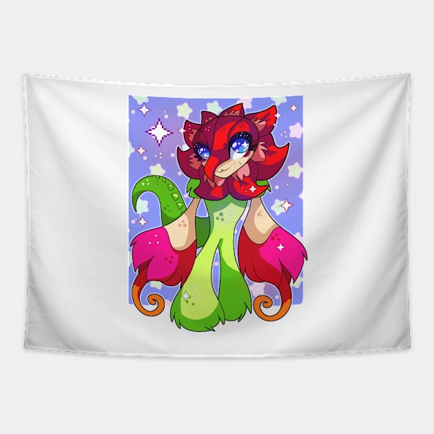 Floramon Tapestry by rocioam7