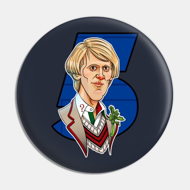 The Fifth Doctor Pin by RoguePlanets