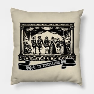 All the world's a stage Shakespeare and actors Pillow