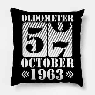 Happy Birthday To Me You Daddy Mommy Son Daughter Oldometer 57 Years Old Was Born In October 1963 Pillow