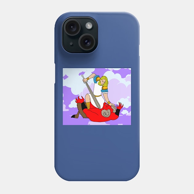 Fight Angel Devil Good Against Evil Phone Case by flofin