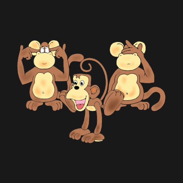 three monkeys by VeryOK