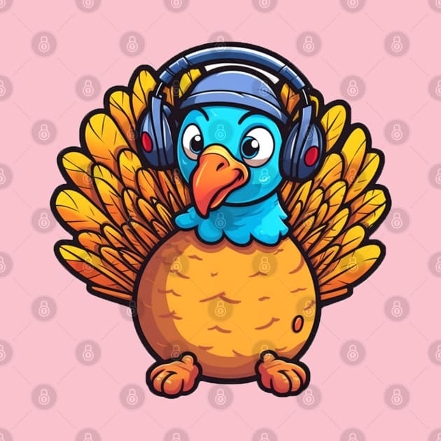 Cute cartoon turkey by Stickermagician