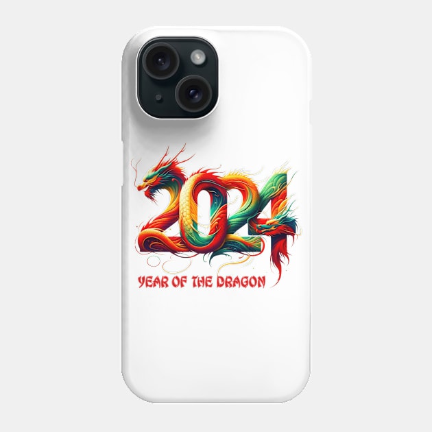 Chinese New Year of Dragon 2024 Dragon Tshirt Year Dragon Shirt Chinese New Year 2024 Youth Year of Dragon Tee Lunar New Year Zodiac 2024 T-Shirt Phone Case by HoosierDaddy