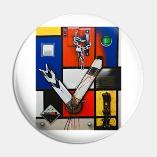 Tribute To Mondrian Pin