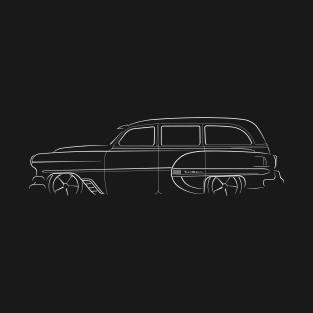 1954 Chevy Belair Wagon - profile stencil, white T-Shirt