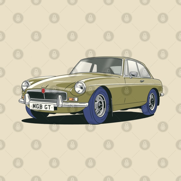 MGB GT Vintage Car in Bronze Metallic by Webazoot