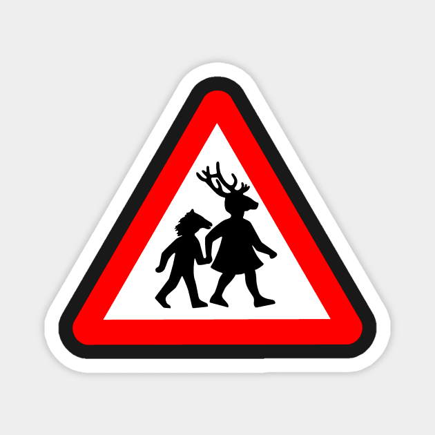 Summerisle School Crossing Sign Magnet by Hypnogoria